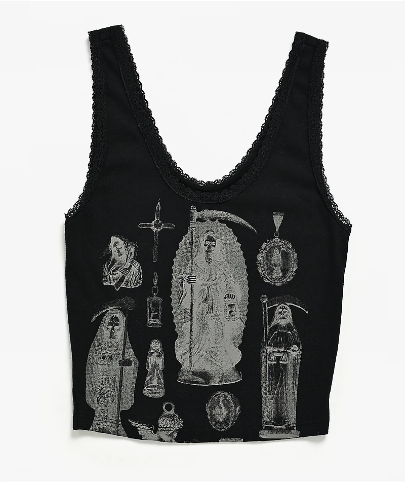 Lurking Class by Sketchy Tank Altar Black Crop Tank Top