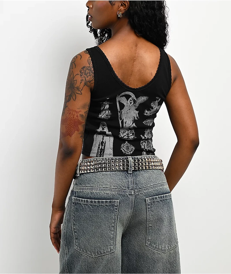 Lurking Class by Sketchy Tank Altar Black Crop Tank Top