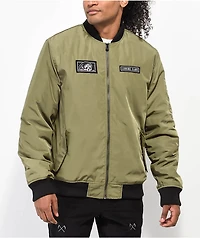 Lurking Class by Sketchy Tank Army Green Bomber Jacket