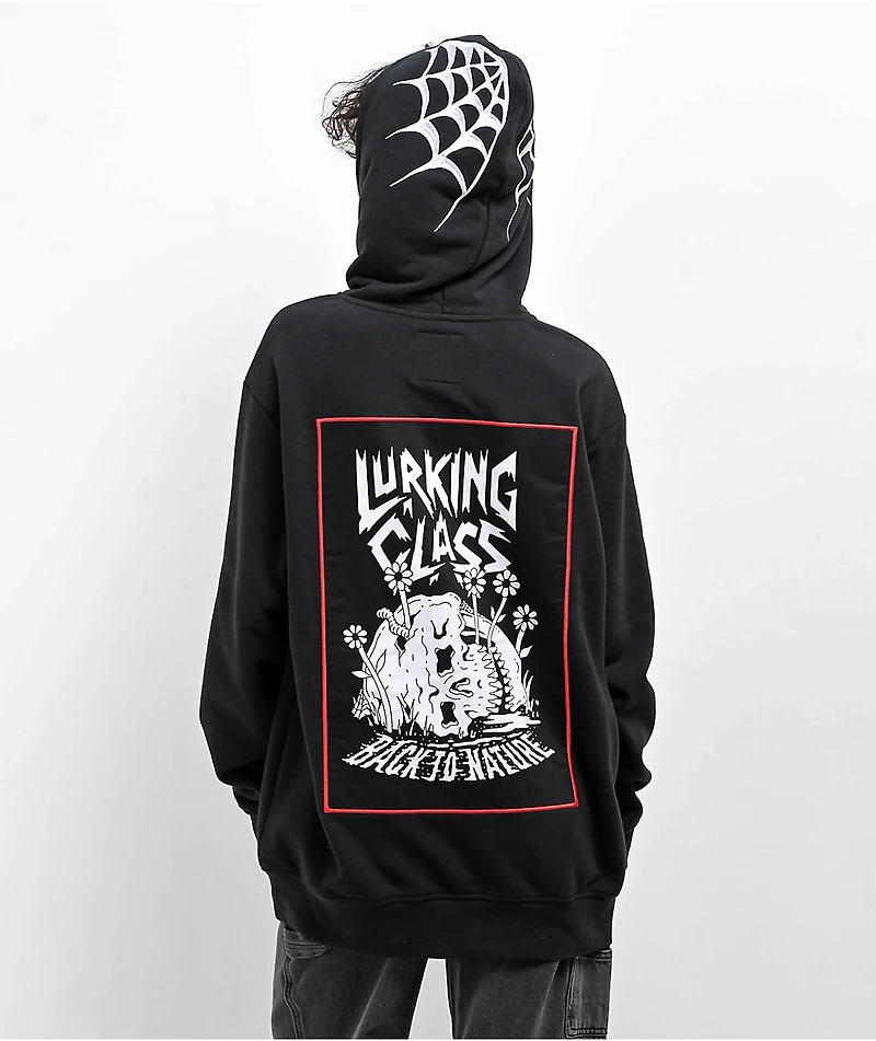 Lurking Class by Sketchy Tank Back To Nature Black Hoodie