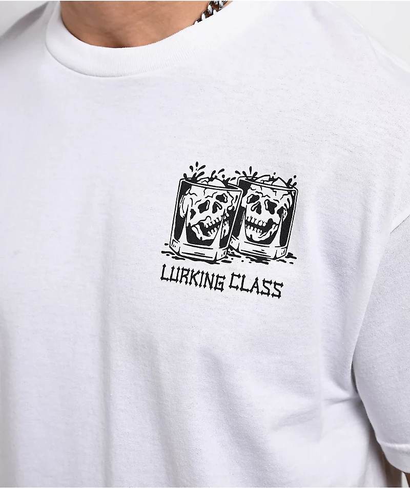 Lurking Class by Sketchy Tank Bad Influence White T-Shirt
