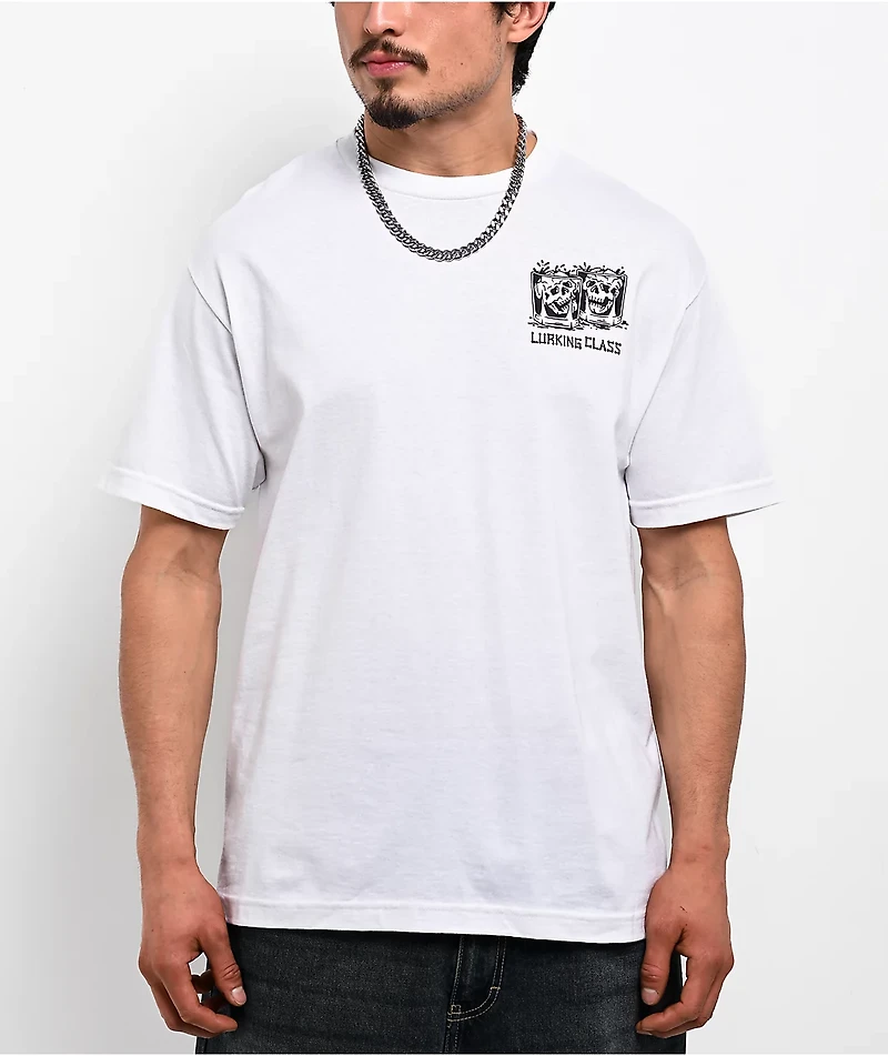 Lurking Class by Sketchy Tank Bad Influence White T-Shirt