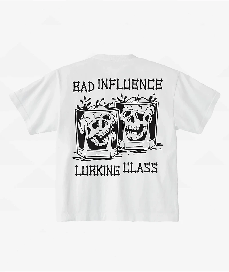 Lurking Class by Sketchy Tank Bad Influence White T-Shirt