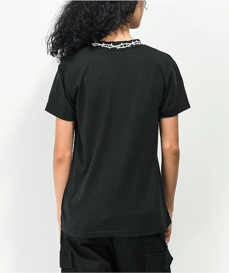 Lurking Class by Sketchy Tank Barbed Coffin Black Pocket T-Shirt