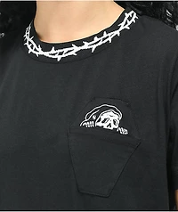 Lurking Class by Sketchy Tank Barbed Coffin Black Pocket T-Shirt
