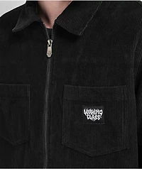Lurking Class by Sketchy Tank Barbed Web Black Corduroy Zip Work Shirt