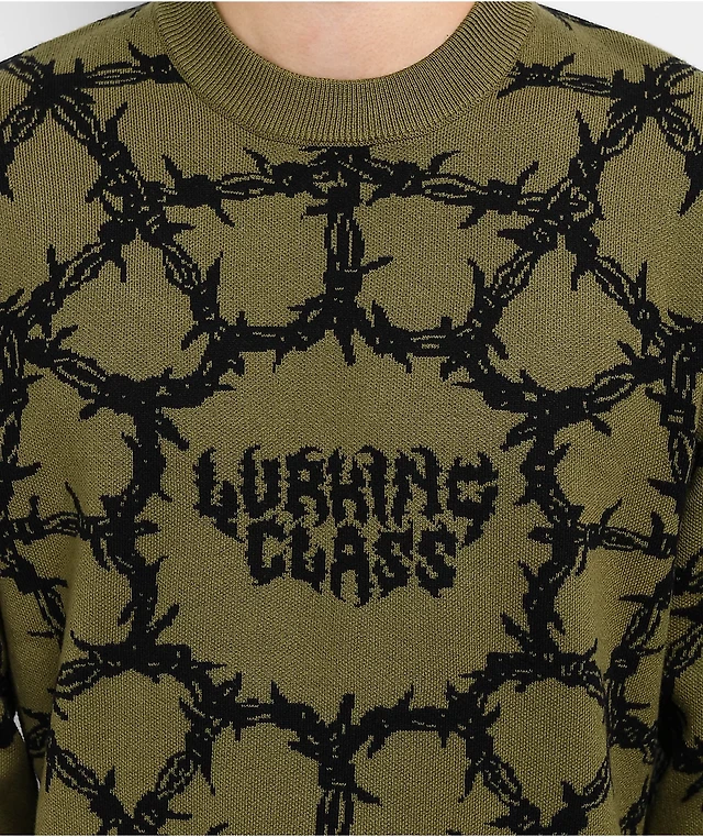 Lurking Class by Sketchy Tank Barbed Web Olive Sweater Liberty