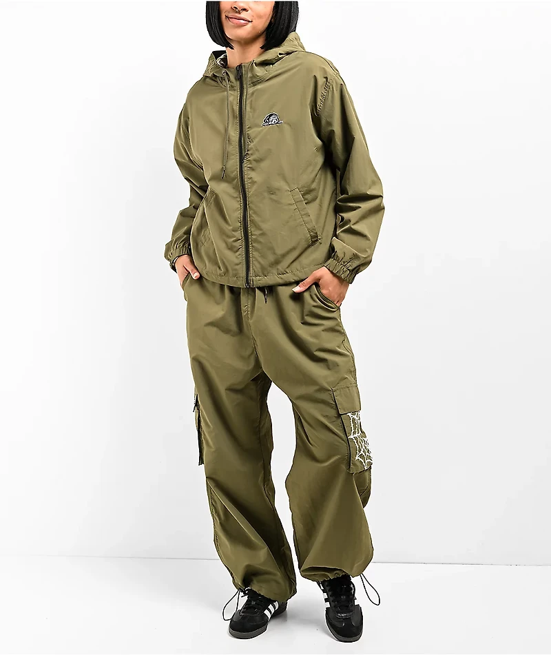 Lurking Class by Sketchy Tank Barbed Web Olive Zip Jacket