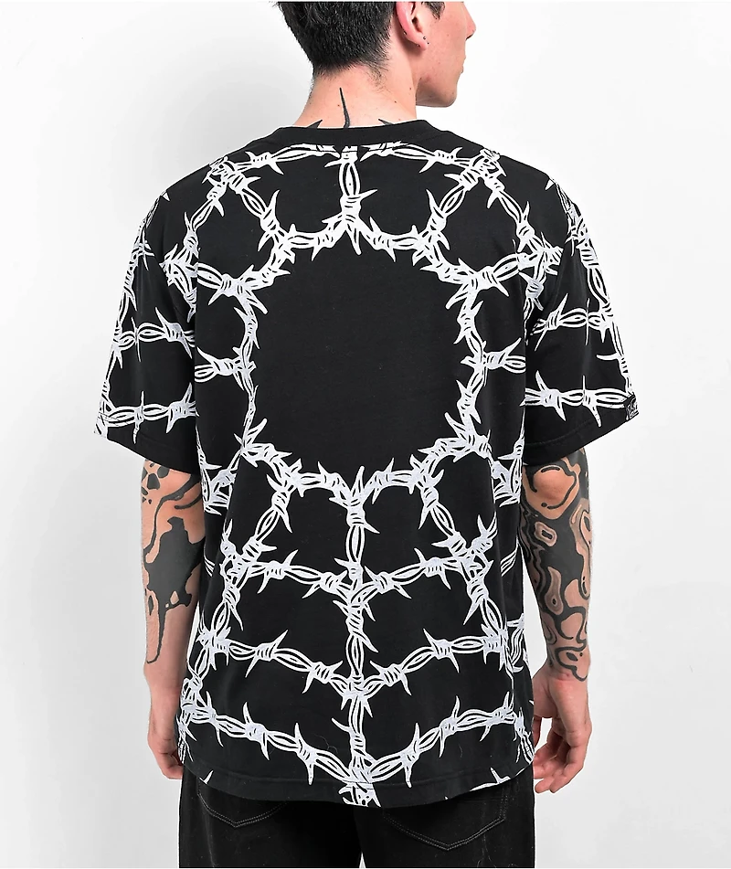 Lurking Class by Sketchy Tank Barbed Wire Black T-Shirt