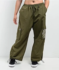 Lurking Class by Sketchy Tank Barbed Wire Olive Parachute Pants