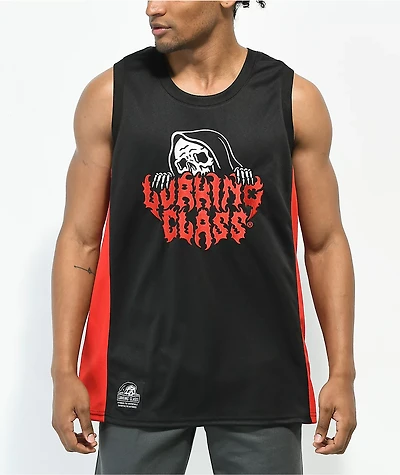 Lurking Class by Sketchy Tank Black Basketball Jersey