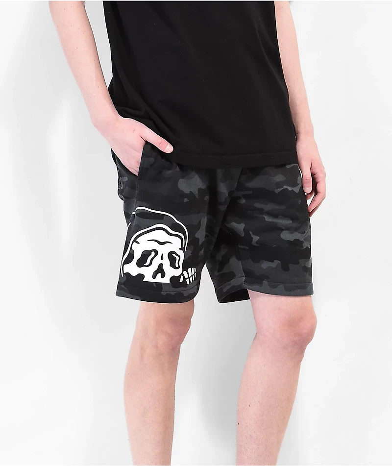 Lurking Class by Sketchy Tank Black Camo Sweat Shorts