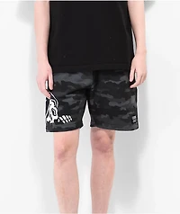 Lurking Class by Sketchy Tank Black Camo Sweat Shorts