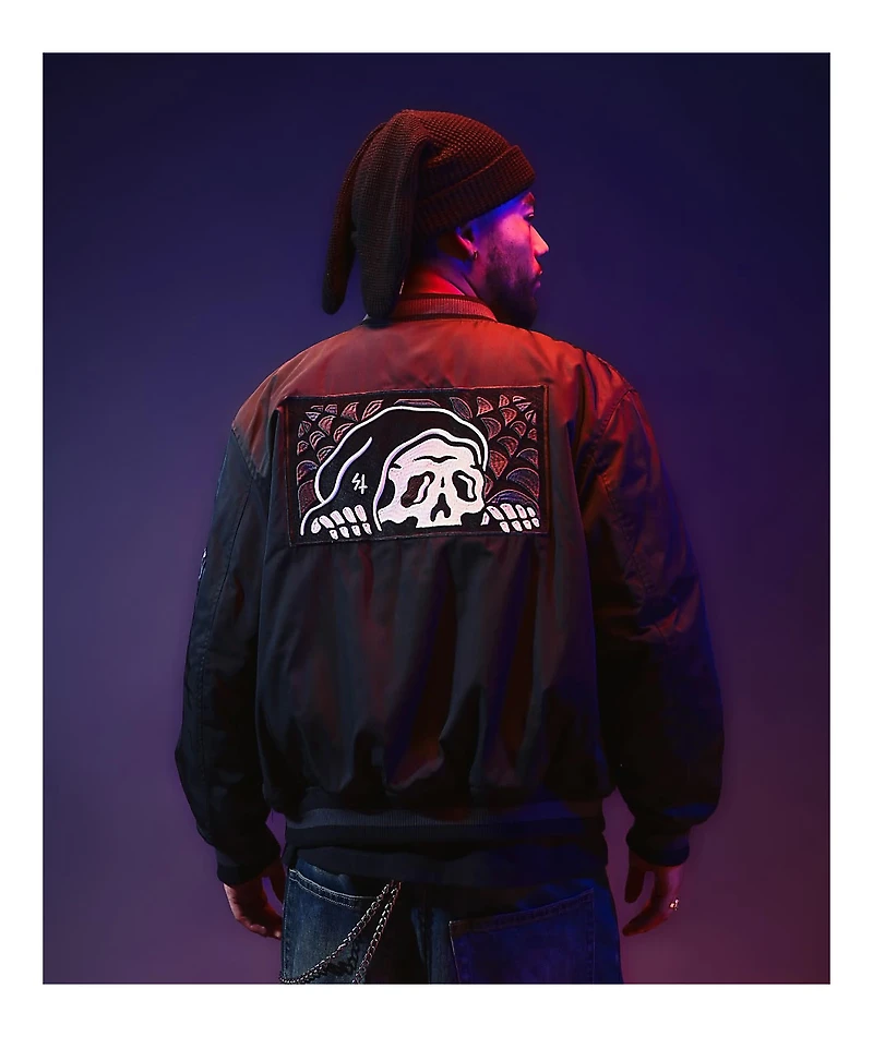 Lurking Class by Sketchy Tank Box Lurker Black Varsity Jacket