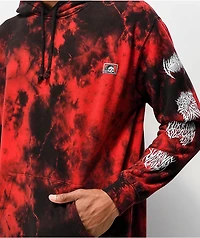 Lurking Class by Sketchy Tank Branch Logo Red Tie Dye Hoodie