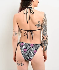 Lurking Class by Sketchy Tank Burmese Snakeskin High Leg Bikini Bottom