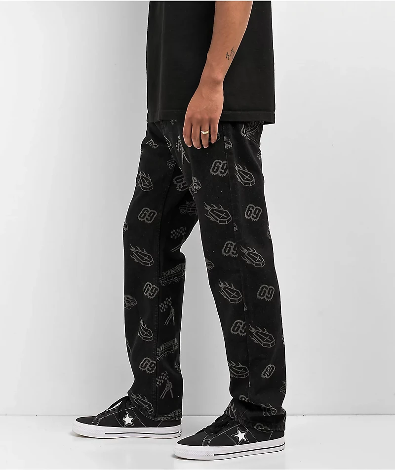 Lurking Class by Sketchy Tank Burnout Black Denim Jeans