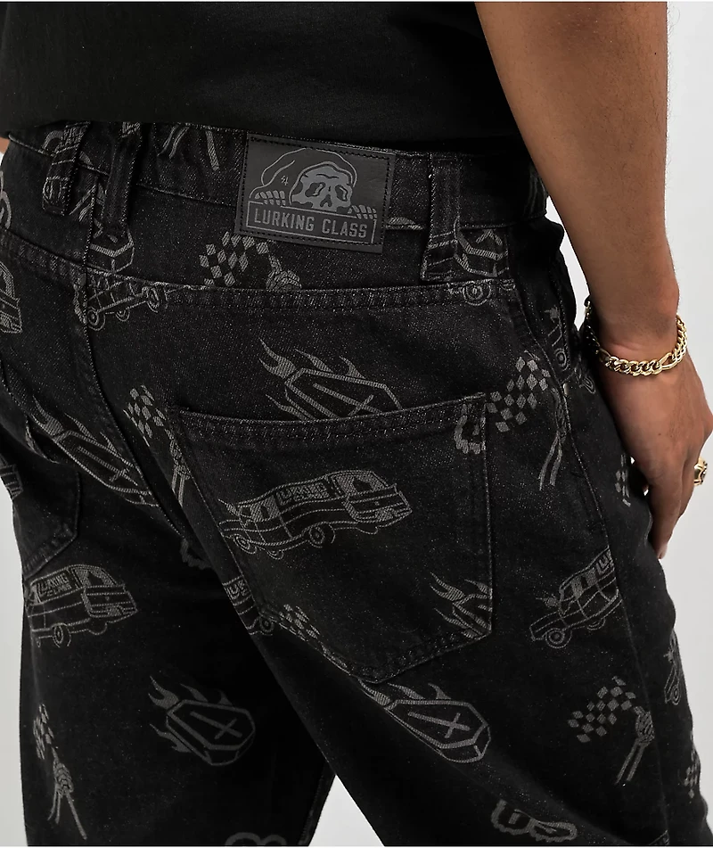 Lurking Class by Sketchy Tank Burnout Black Denim Jeans