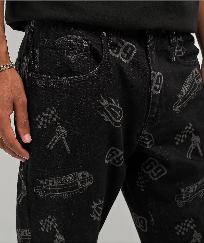 Lurking Class by Sketchy Tank Burnout Black Denim Jeans