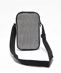 Lurking Class by Sketchy Tank Burnouts Black & White Stripe Crossbody Bag