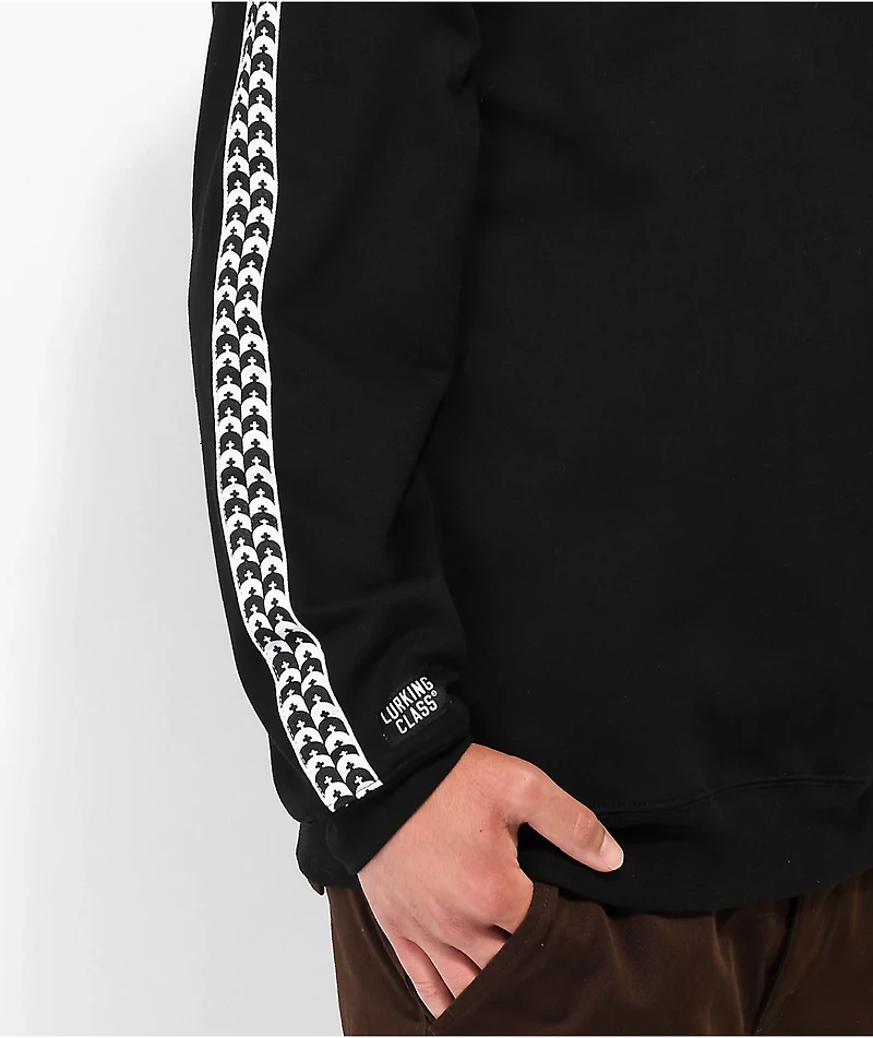Lurking Class by Sketchy Tank Burnouts Black Crewneck Sweatshirt