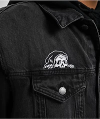 Lurking Class by Sketchy Tank Burnouts Black Denim Vest