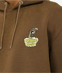 Lurking Class by Sketchy Tank Burrito Breath Burn Out Brown Hoodie