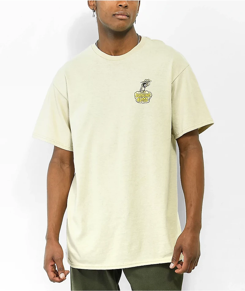Lurking Class by Sketchy Tank Burrito Breath Burn Out Natural T-Shirt