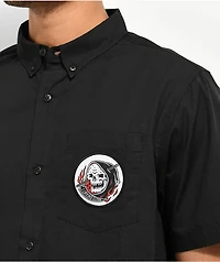 Lurking Class by Sketchy Tank Certain Black Short Sleeve Work Shirt