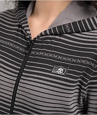 Lurking Class by Sketchy Tank Chain Stripe Black & Grey Zip Hoodie