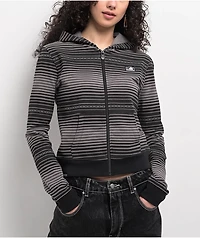 Lurking Class by Sketchy Tank Chain Stripe Black & Grey Zip Hoodie