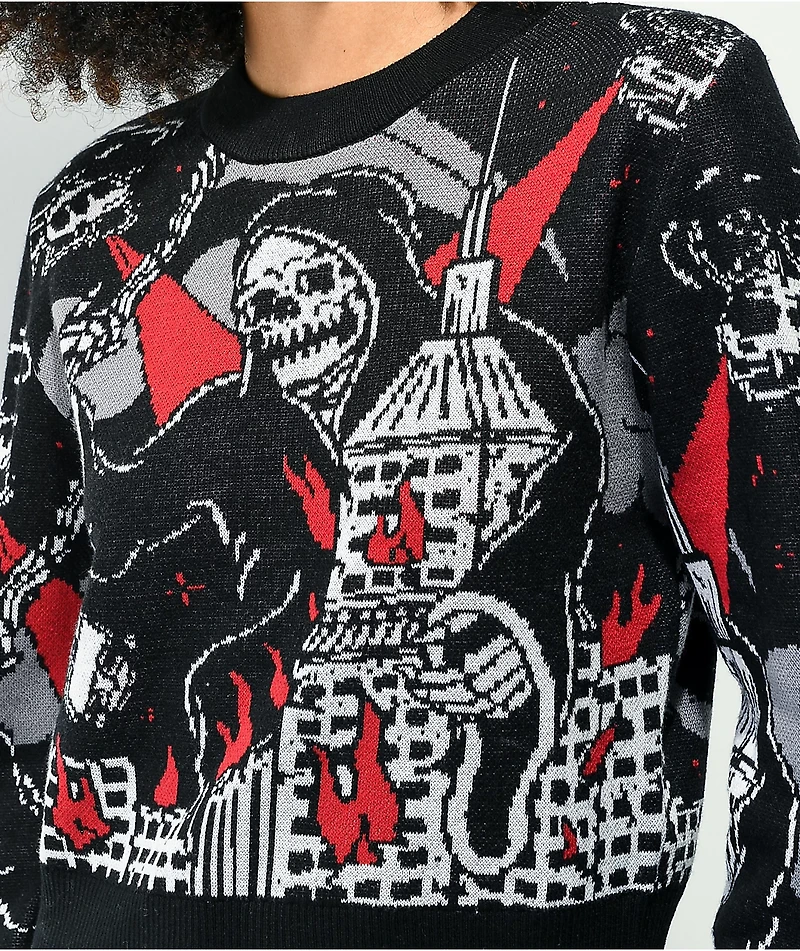 Lurking Class by Sketchy Tank Destroy Black Crewneck Sweatshirt