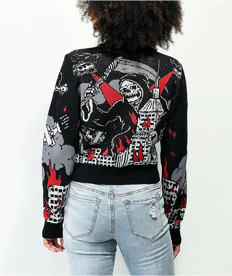 Lurking Class by Sketchy Tank Destroy Black Crewneck Sweatshirt