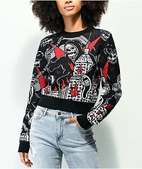 Lurking Class by Sketchy Tank Destroy Black Crewneck Sweatshirt