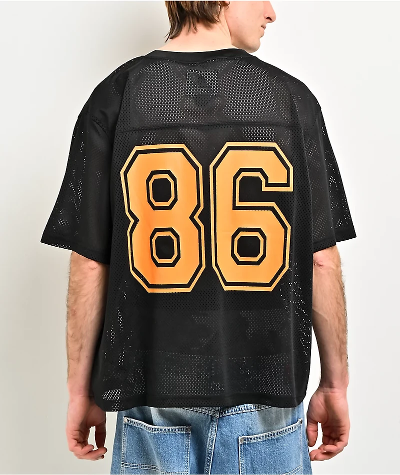Lurking Class by Sketchy Tank Class Of 86 Black Crop Football Jersey
