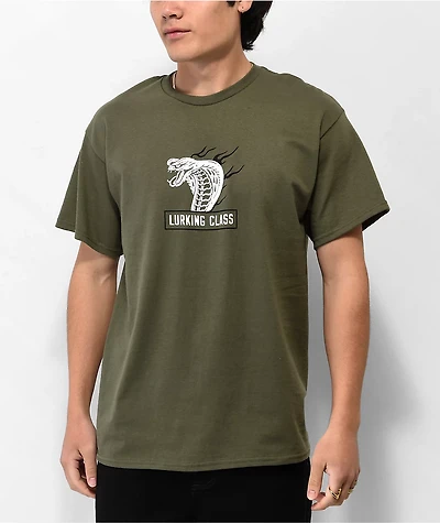 Lurking Class by Sketchy Tank Cobra Fire Army Green T-Shirt