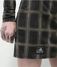 Lurking Class by Sketchy Tank Coffin Black Plaid Dress