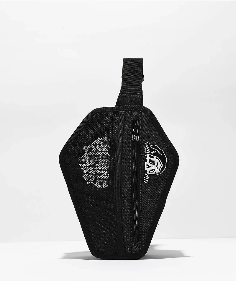 Lurking Class by Sketchy Tank Coffin Black Wash Denim Fanny Pack