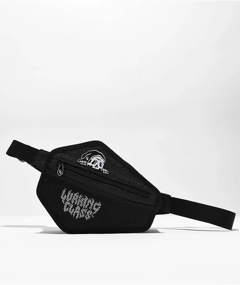 Lurking Class by Sketchy Tank Coffin Black Wash Denim Fanny Pack