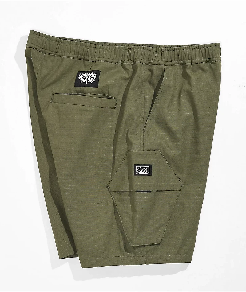 Lurking Class by Sketchy Tank Coffin Olive Cargo Shorts