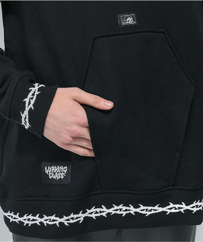 Lurking Class by Sketchy Tank Coffin Pocket Black Hoodie