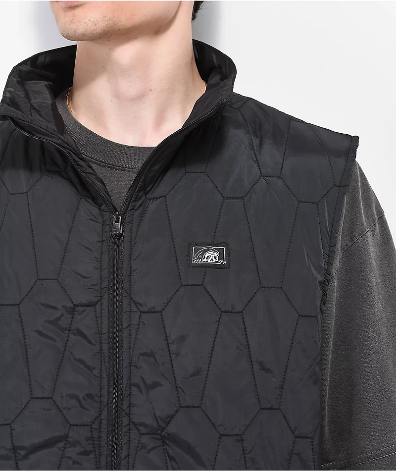 Lurking Class by Sketchy Tank Coffin Quilted Black Vest