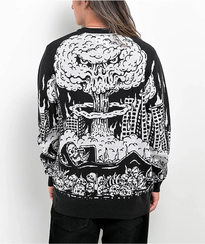 Lurking Class by Sketchy Tank Comfortable Black Sweater