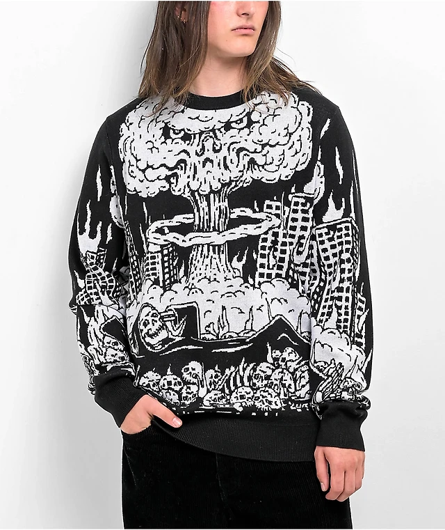 Lurking Class by Sketchy Tank Comfortable Black Sweater at - Main Image