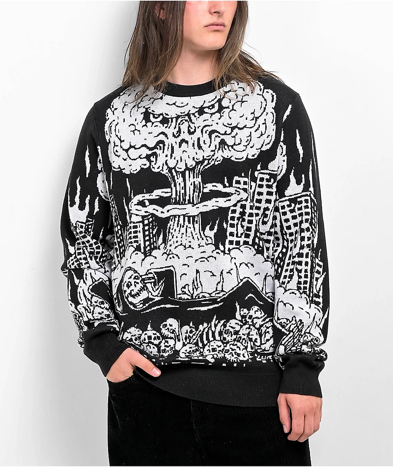 Lurking Class by Sketchy Tank Comfortable Black Sweater