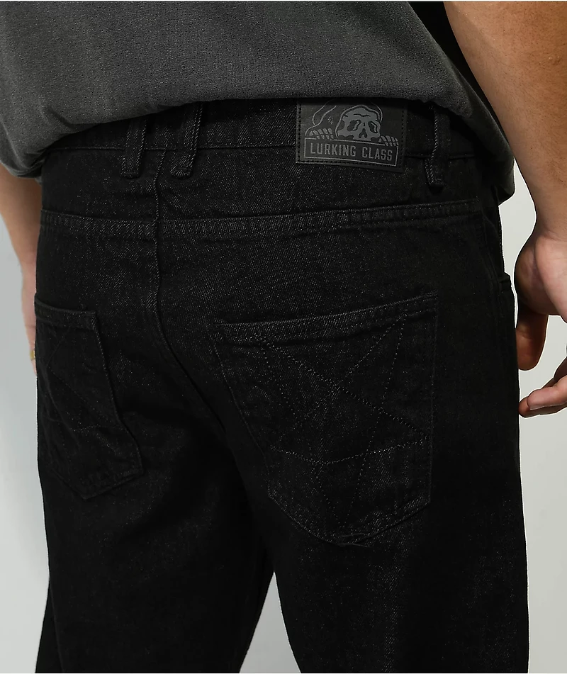 Lurking Class by Sketchy Tank Corner Denim Black Jeans