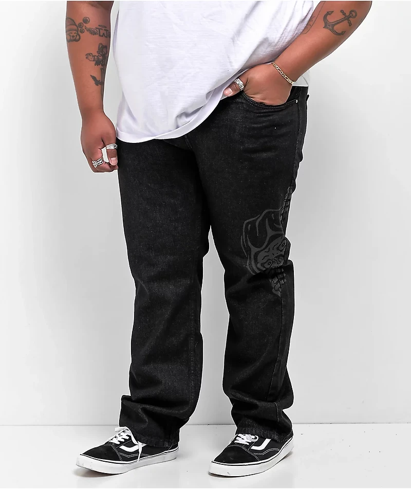 Lurking Class by Sketchy Tank Corner Denim Black Jeans