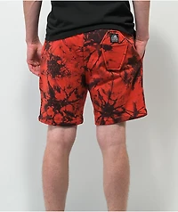 Lurking Class by Sketchy Tank Corner Red Tie Dye Sweat Shorts