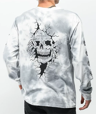 Lurking Class by Sketchy Tank Cracked White Tie Dye Long Sleeve T-Shirt