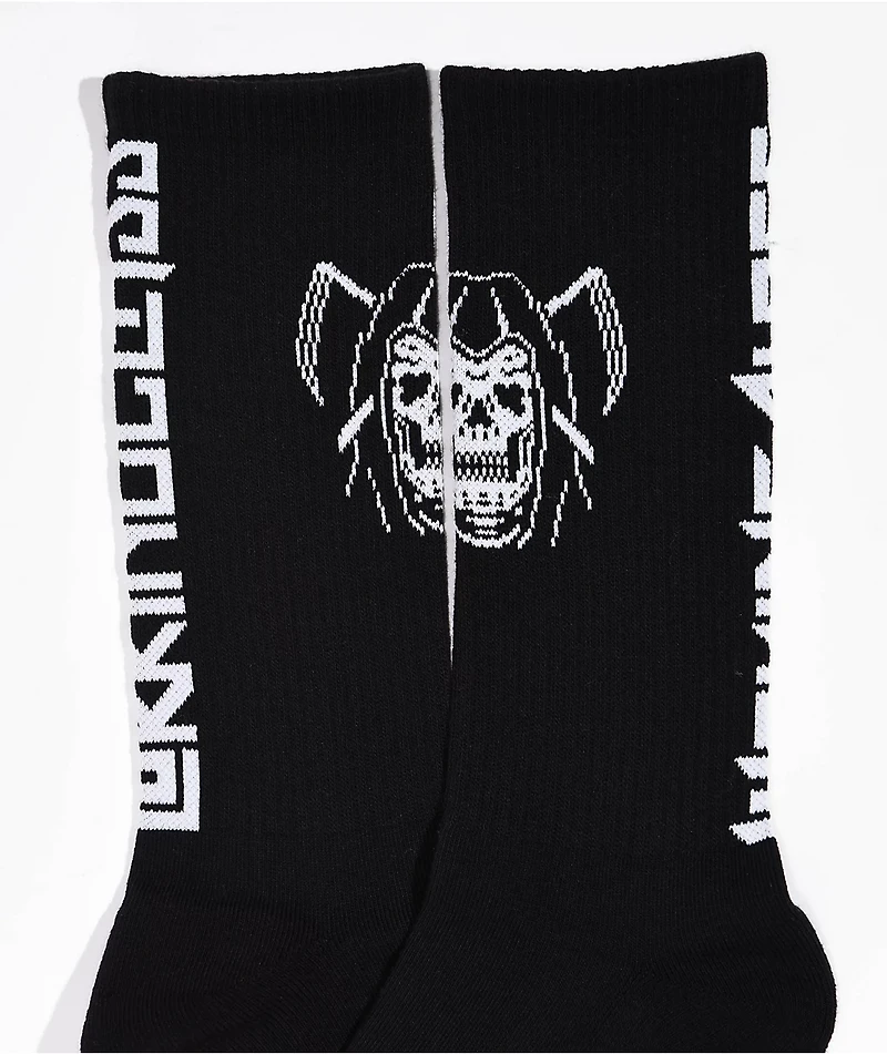 Lurking Class by Sketchy Tank Crossed Black Crew Socks